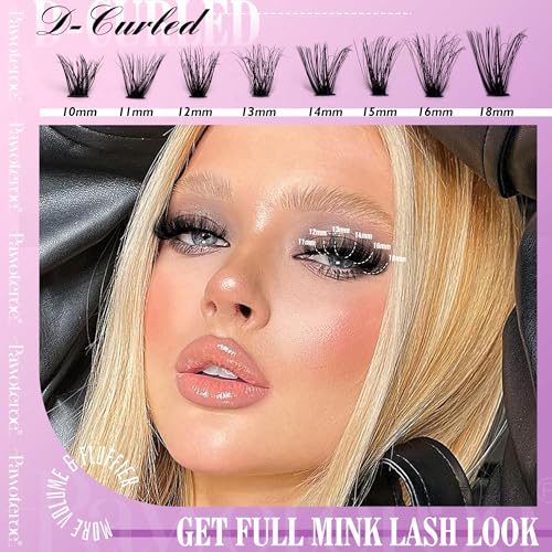 Image of Pawotence Lash Extension Kit DIY Individual Lash Clusters Kit Full 50D with Lash Bond and Seal and Lash Applicator, 9-16mm Clusters Eyelash Extension Kit at Home (Full 50D, 9-16mm, Kit)