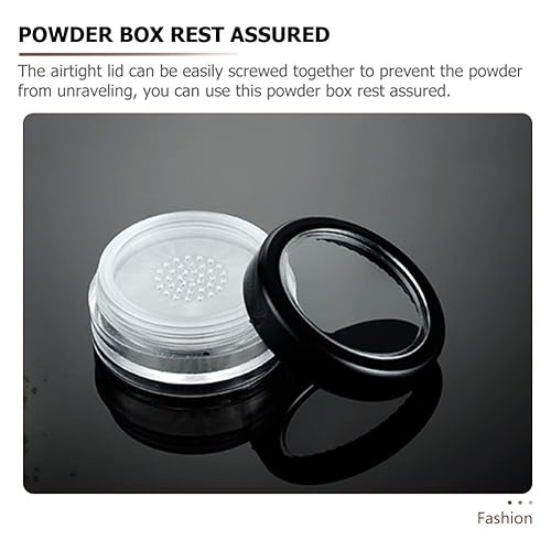 Miniatura 7 de FOMIYES Recipientes de polvo de maquillaje con tamiz y tapas, caja de polvo suelta vacía para polvo, estuche para polvos de cosméticos (0.35 oz), 4
