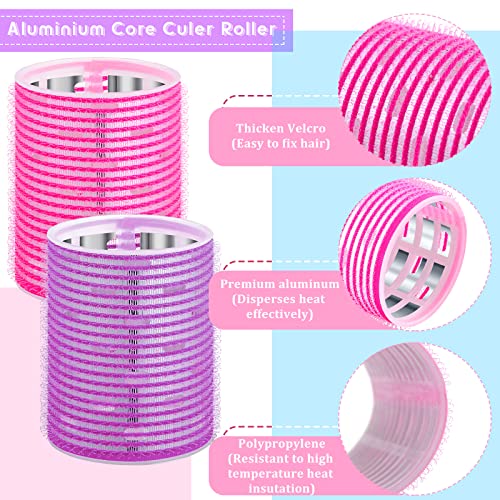27 Pieces Hair Rollers Set Aluminium Core Curler Rollers 6 Sizes Thermal Self Grip Hair Rollers 6 Hair Clips 3 Combs Hairdressing Styling Tool For Long Hair Bang Jumbo Roller Women Hairstyle #TOP1