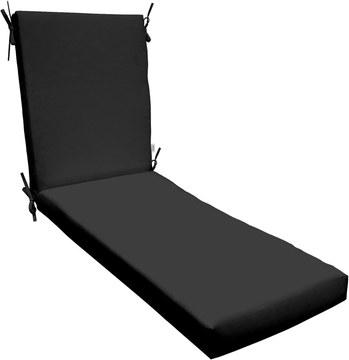 RSH DECOR Sunbrella Foam Chaise Lounge Seat Cushion | 77” x 24” x 2” | Sunbrella Performance Fabric | Water and Fade-Resistant | Outdoor Chair Cushion for Patio Furniture | Canvas Black-Made in USA