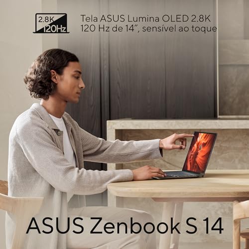Notebook ASUS Zenbook S 14 OLED Core Ultra 7, 16GB, 1000 GB, Tela 14