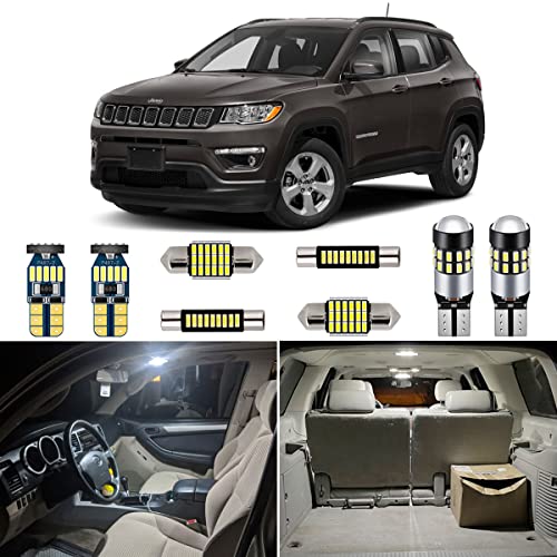 Kit de 11 focos LED interiores CANBUS para Jeep Compass miniatura 1