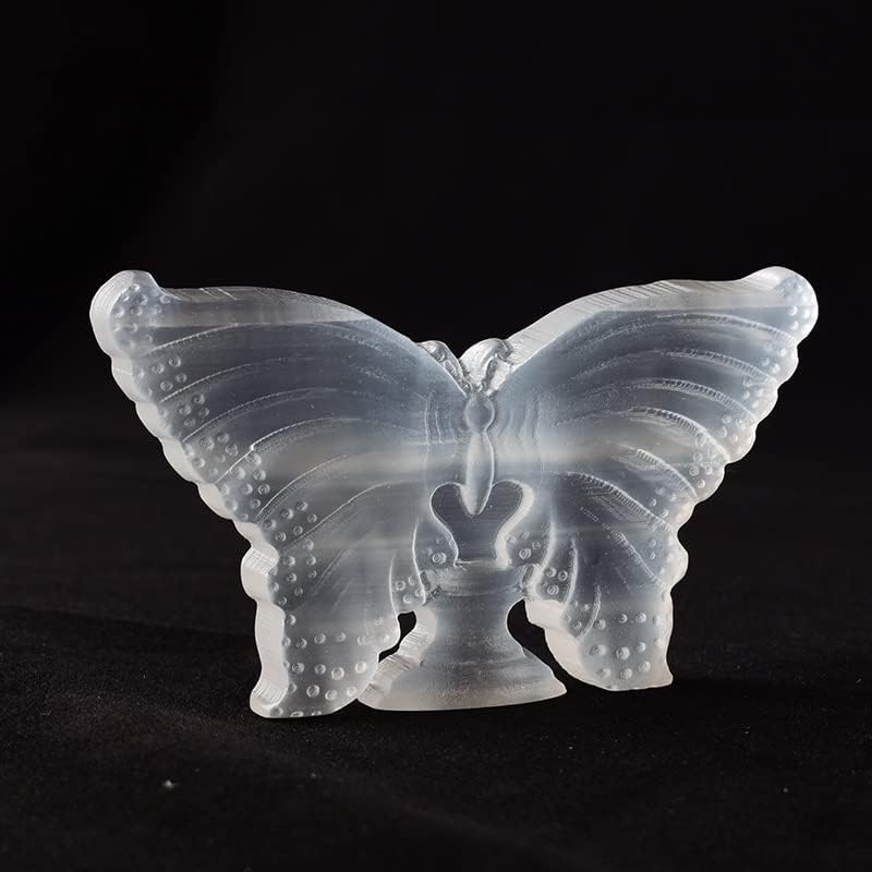 Miniatura 5 de Wahom Piedra de selenita de cristal natural, mariposa, animal mineral, espécimen de cristal, artesanías, artículos de la suerte, colección Feng