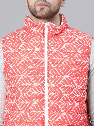 Image of oxolloxo Men's Aztec Print Zip Lined Sleeveless Reversible Quilted Jacket