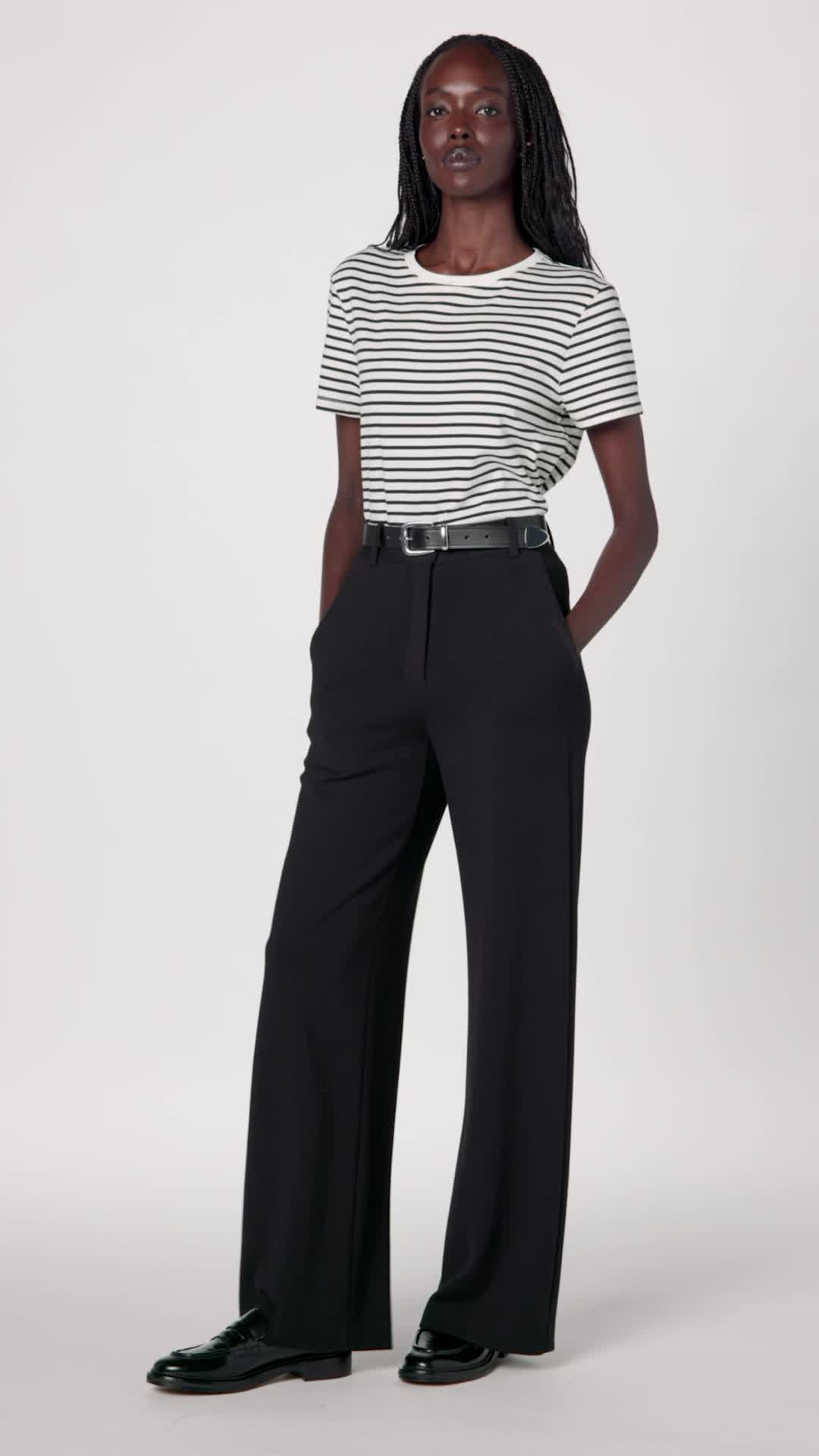 Theory Women's Trouser Pants, Black, 0 at Amazon Women's Clothing