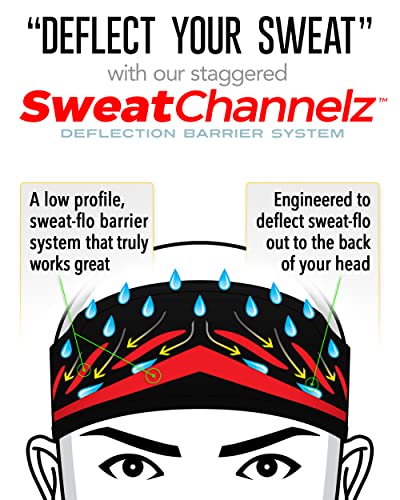 ZLS SweatAway® Faixa de cabeça de desempenho (individual) Barreiras de canal defletor de suor de per