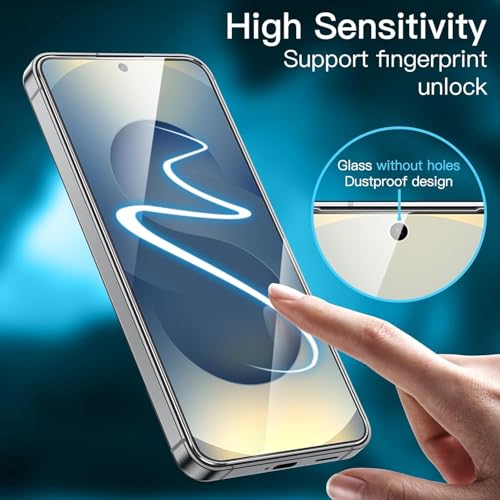 Image of SHILD - (Pack 2 Perfect - Fits Design Tempered Glass For Samsung S25 | Tempered Glass Screen Protector For Galaxy S25 - HD /Anti Scratch /Fingerprint Working