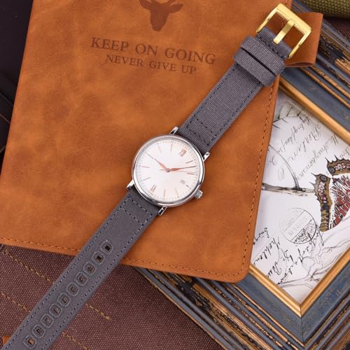 Image of Ritche Christmas Gift Canvas Vintage Quick Release Watch Band 18mm 20mm 22mm 24mm Replacement Watch Straps for Men Women, White Elephant Gifts, Stocking Stuffers for Men, Father's Day gifts