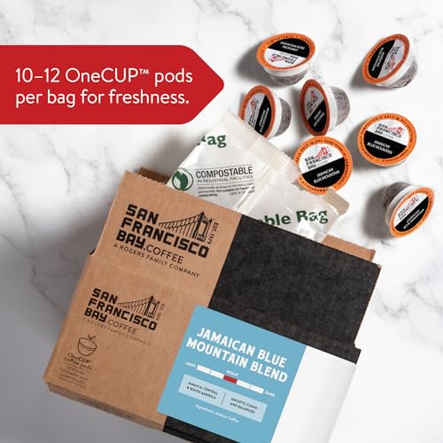 Image of San Francisco Bay Compostable Coffee Pods - Jamaica Blue Mountain Blend (80 Ct) K Cup Compatible including Keurig 2.0, Medium Roast
