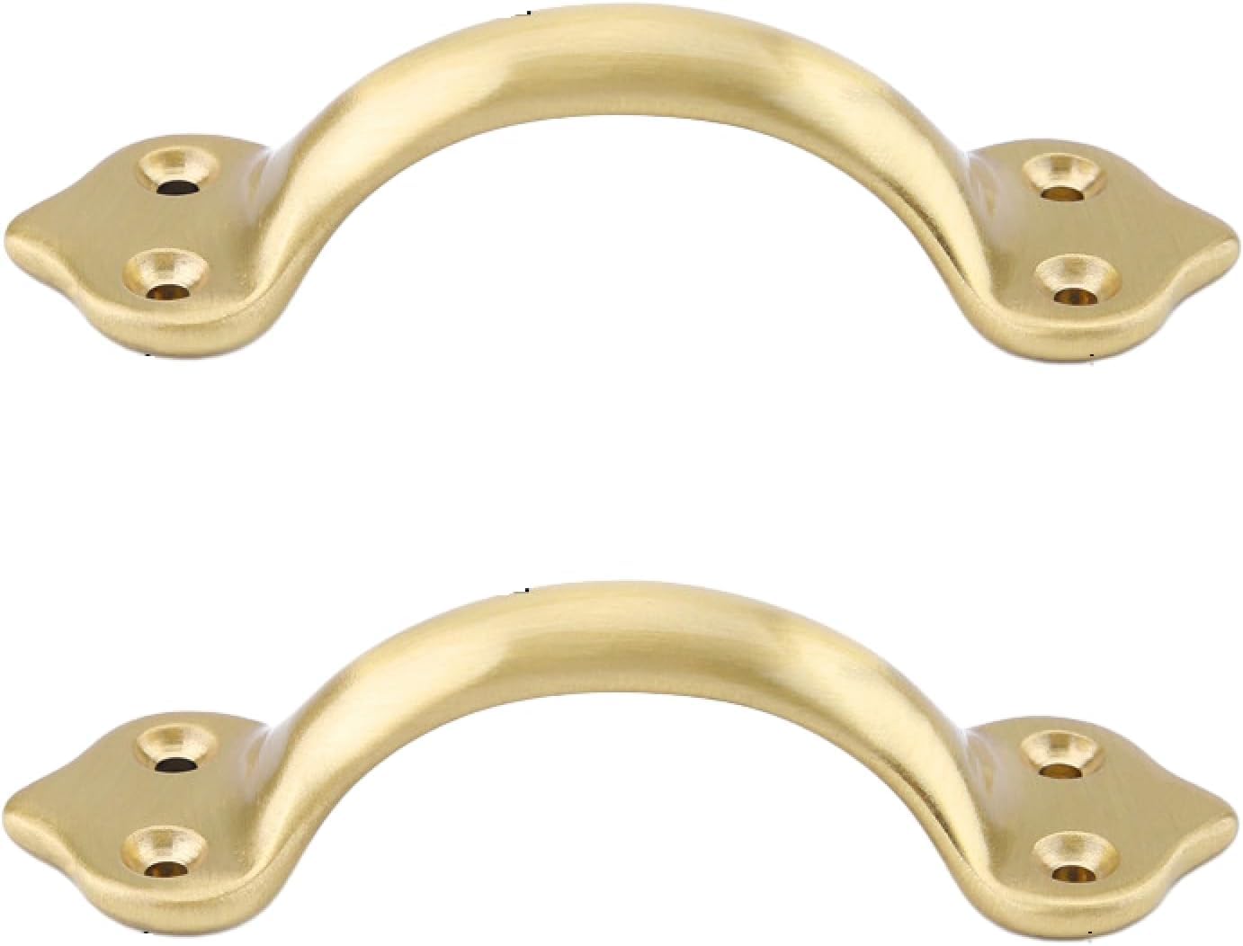 Htlcdz Hole Pitch 96Mm Satin Brass Closet Knob 2 Pack Chinese Style Wardrobe Door Brass Knob And Handle Bronze Window Handle Drawer Hardware Handle Hole Distance 96Mm Bronze(Hole Pitch 96Mm Satin Brass)