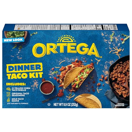 Ortega Taco Kit, 12 Yellow Corn Taco Shells, Taco Seasoning and Taco Sauce - image 1