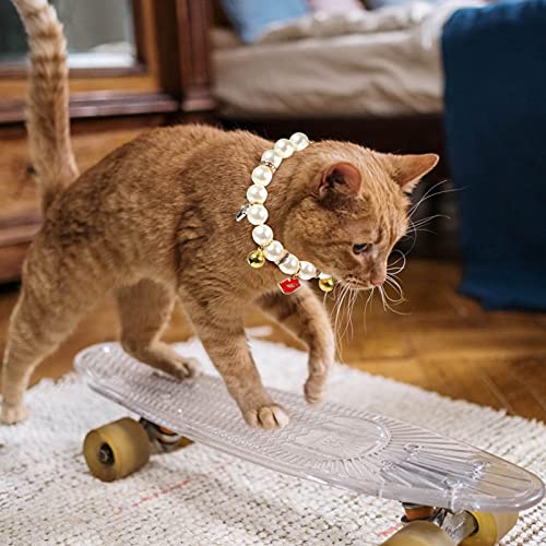 Collar para gatos y perros durable accesorio para cuello decorativo tejido con perlas 5