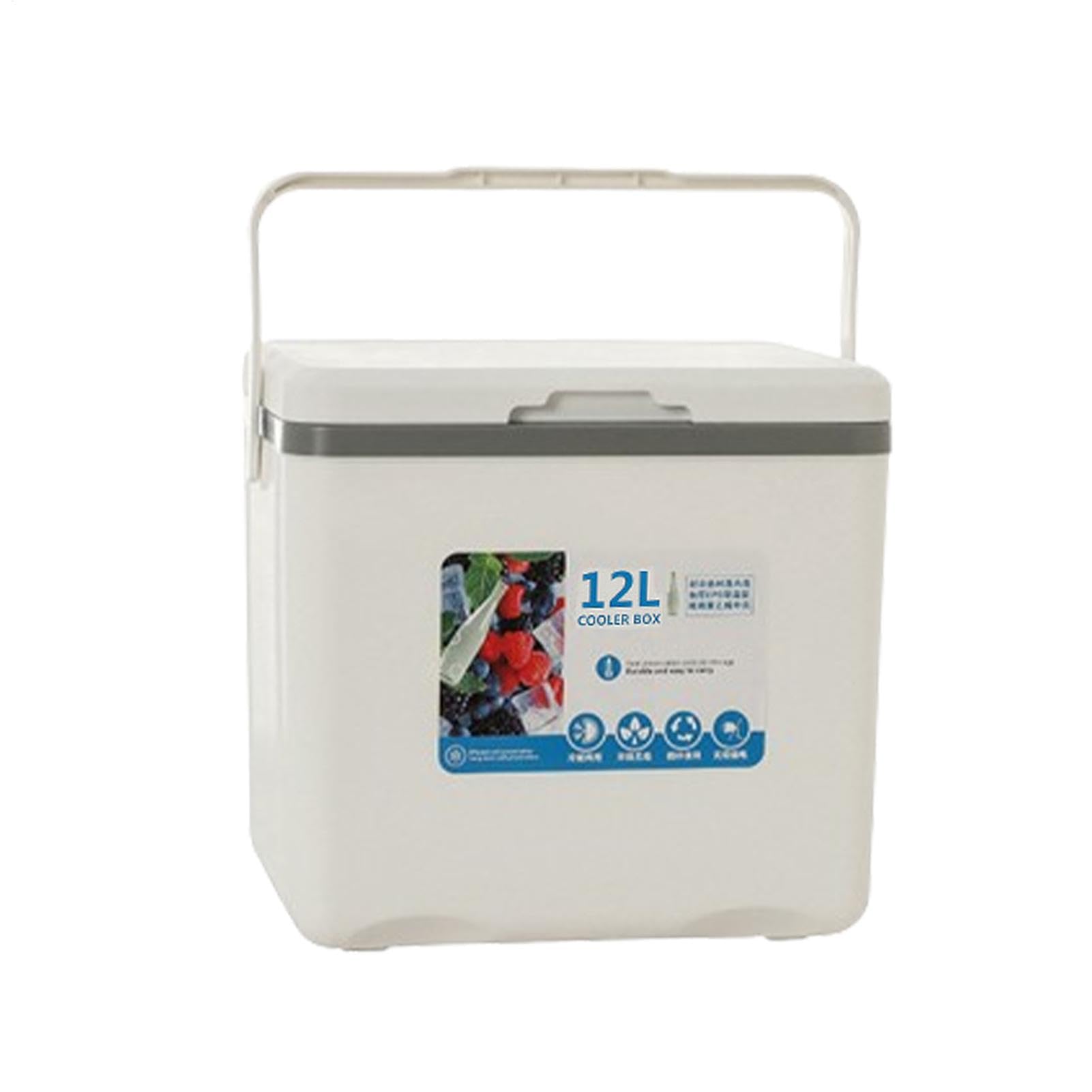 Contenitore isolato per alimenti freddi, 12 l, contenitore per alimenti caldi e freddi, contenitore per pesci da picnic, per frutta, latte materno, succhi di frutta, bevande, latte