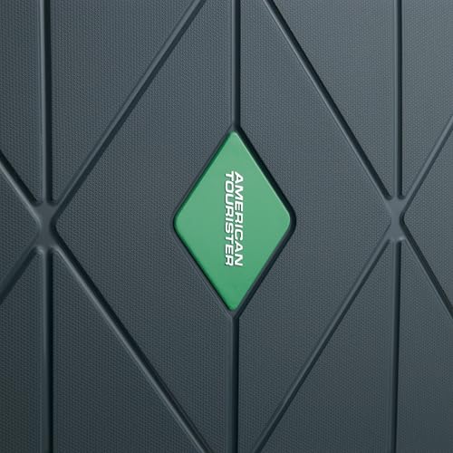 Image of American Tourister Qubiz | Check-in Trolley Bag (68 cm) | 360 8 Wheel Travel Luggage | Hard Case Polypropylene Suitcase | Recessed Combination Lock | Green