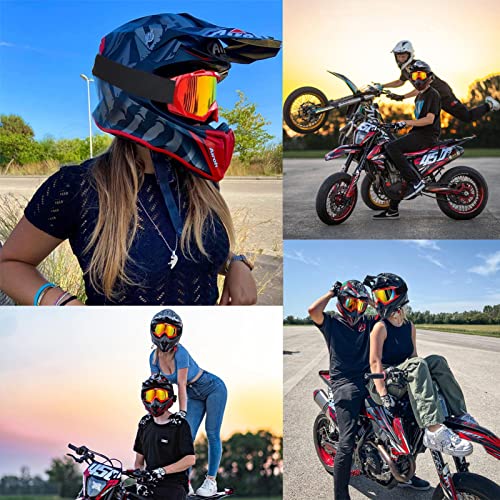 Image of Dirt Bike Goggles Motorcycle ATV Glass Riding Four Wheeler Offroad Mx Racing Helmet Goggles