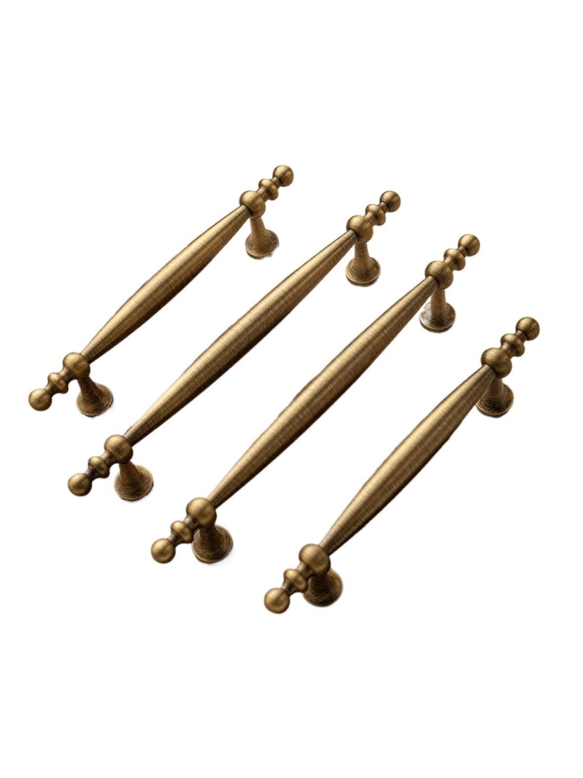 Gwyzax 819-96-Ab Antique Cabinet Pulls Antique Brass Arc Cabinet Knobs 2-Pack Solid Brushed Copper Drawer Pulls