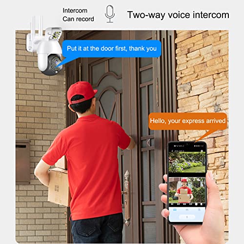 Outdoor Camera Wireless Ip66 Waterproof Cameras For Home Security Blink Indoor Camera With Color Night Vision, 360° View, Motion Detection, Wifi Camera Pet Camera, Video Surveillance Equipment (White) #TOP6