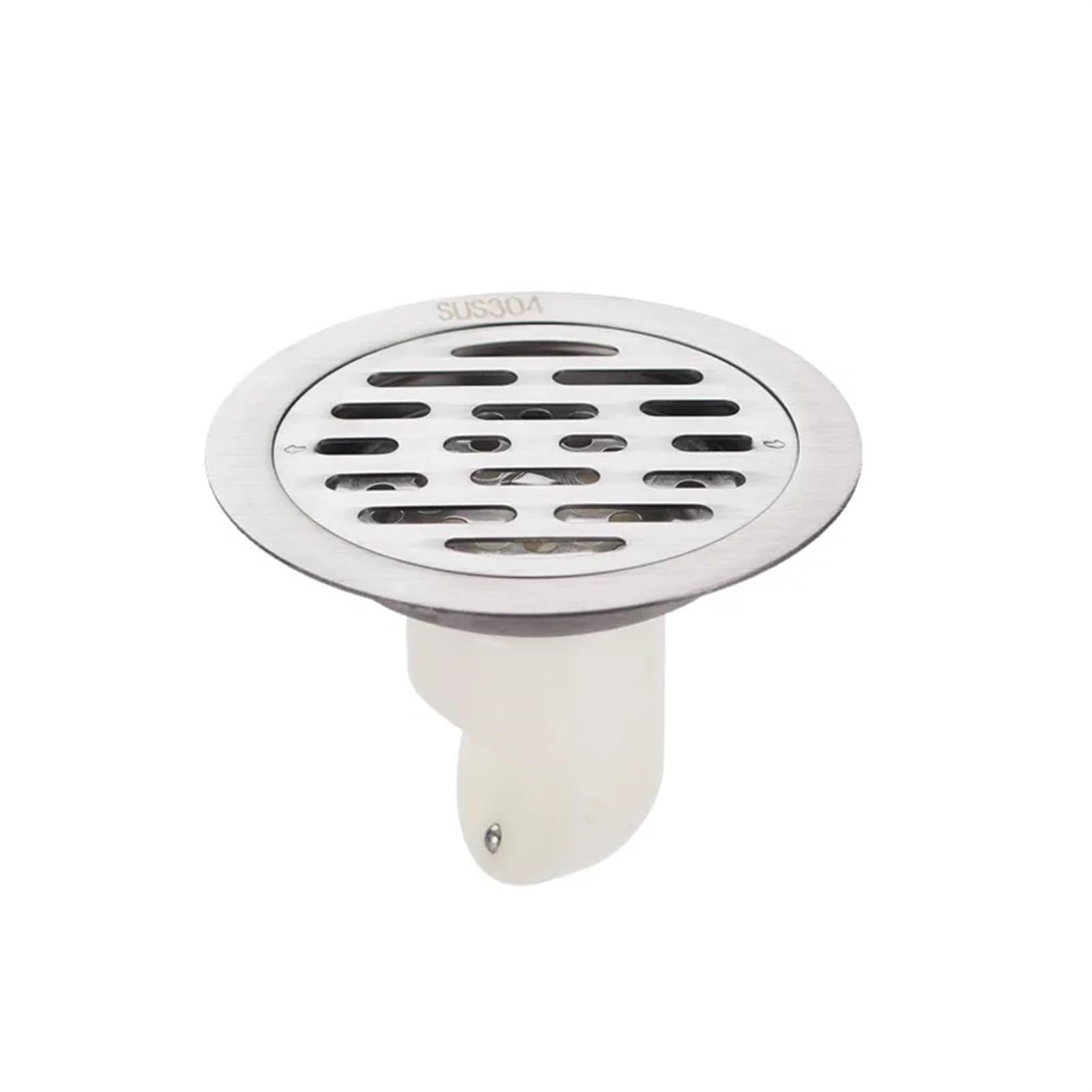 Drain de Sol de Salle de Bain Rond de 4 Pouces 9,8 cm 304 en Acier Inoxydable Grille de vidange de Salle de Bain Drain de déchets de Cuisine Accessoire de Salle de Bain 1 pièces(C)