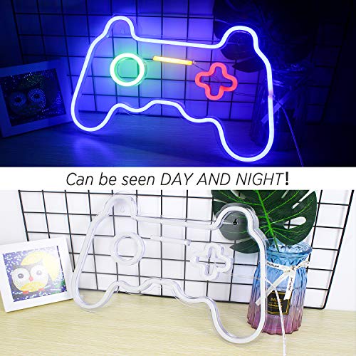 Image of ineonlife LED Gamer Neon Sign Gaming Room Neon Signs for Game Room Wall Decor Boys Teen Bedroom Decorations Accessories and Decor Bar Party Man Cave Birthday Gifts for Teens