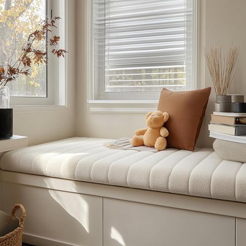Coussin de Banc Sur Mesure, Coussin Siège Meubles D'intérieur, avec Revêtement en Tissu Amovible Antidérapant, Coussins de Banc Pour Fenêtres en Baie,...