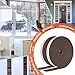 YOUSHARES Door Draft Excluder - 10m/33ft Door Seal for Windows Self Adhesive Foam Door Insulation Strip for Windows Door Weather Stripping Draft Excluder Strip 33 Feet (Brown)