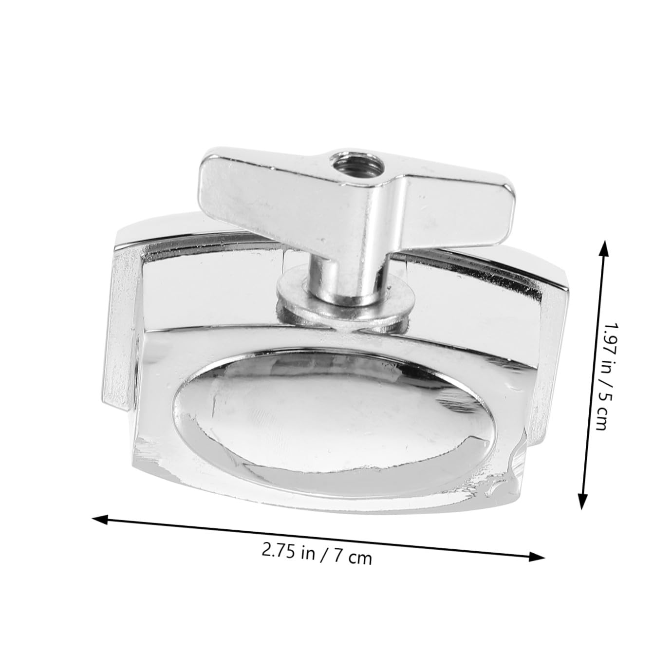 Hoement Support de Pied de Tom Basse en Alliage Argenté, Accessoire de Batterie Amovible Montage Rapide pour Tambour et Caisse Claire