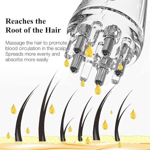 Zoffany with Z Silicone Hair Oil Applicator Comb,Smooth Root Comb Applicator Bottle For Scalp Oil,Anti Hair Loss Lotion Dispenser,Anti-Leak,6Ml Scale Control,Salon... - Image 2