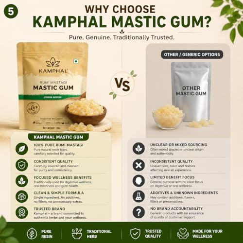 Image of Kamphal Mastic Gum Rumi Mastagi 10g | Pure Natural Chewable Resin | Supports Digestive Wellness & Oral Freshness | Traditional Herb | No Added Sugar, No Preservatives