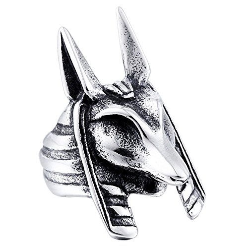 Image of Genuine Stainless Steel Ring for Men Fashion Punk Rock 3D Animal Rings
