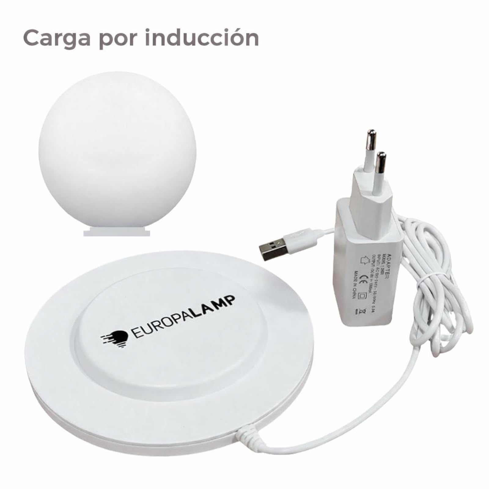 Europalamp - Sfera luminosa LED multicolore, 50 cm, senza fili, realizzata in polietilene spesso