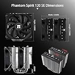 Thermalright Phantom Spirit 120SE CPU Air Cooler, 7 Heat Pipes CPU Cooler,Dual 120mm TL-C12B V2 PWM Fans, AGHP 4.0 Technology,S-FDB Bearing, for AM4/AM5/Intel lga1851/1700/1150/1151/1200, PC Cooling - Image 5