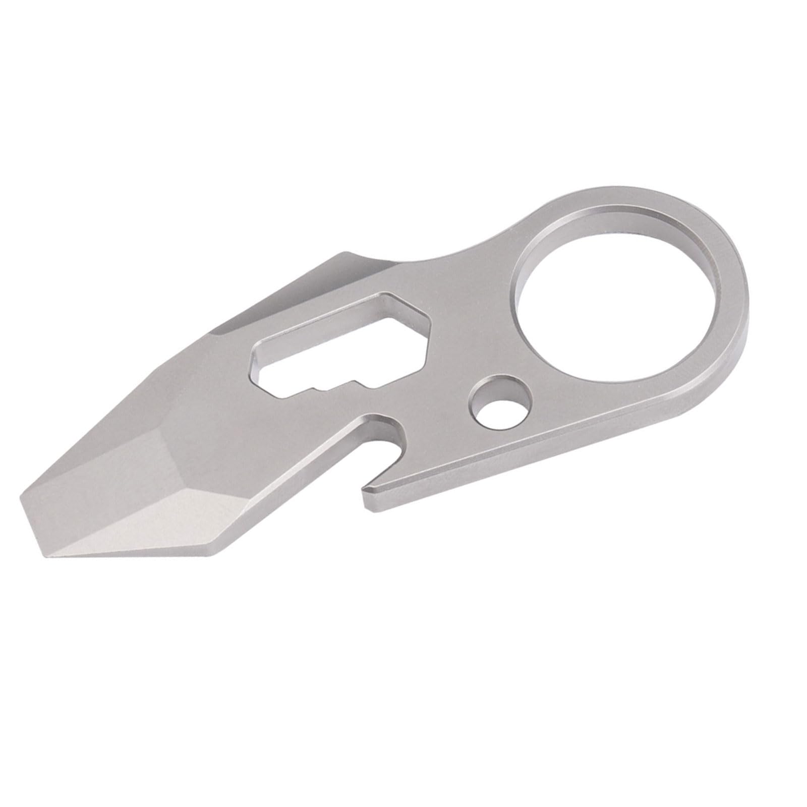 Msioytog Metal Multifunction Tool With Prybar And Bottle Opener Wrench Keychains Pendant For Outdoors Camping Small Crowbars