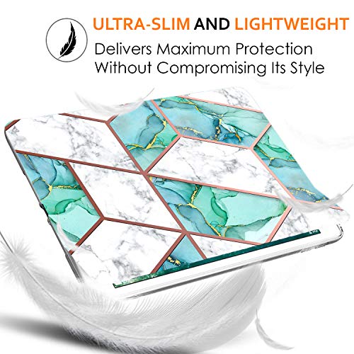 Image of DuraSafe Cases for iPad 5th Gen 9.7 inch 2017 TPU Cover A1822 A1823 MP2F2HN /A MP2G2HN /A MPGT2HN /A MPGW2HN /A MP2H2HN /A MP2J2HN /A MP242HN /A MP252HN /A MPGA2HN /A MPGC2HN /A MP2D2HN /A Printed Marble Green