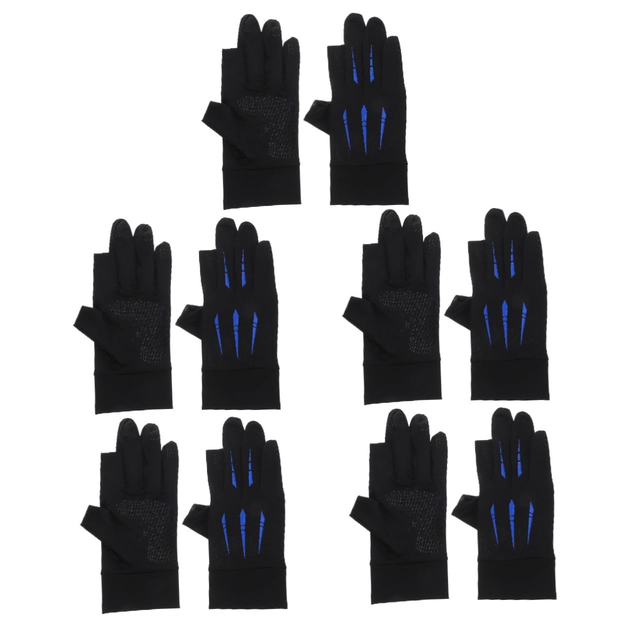 VANZACK 4 Paia guanti di protezione solare guanti da pesca resistenti all'usura fitness elastici comodi da equitazione da bici adulto Accessori articoli sportivi uomo