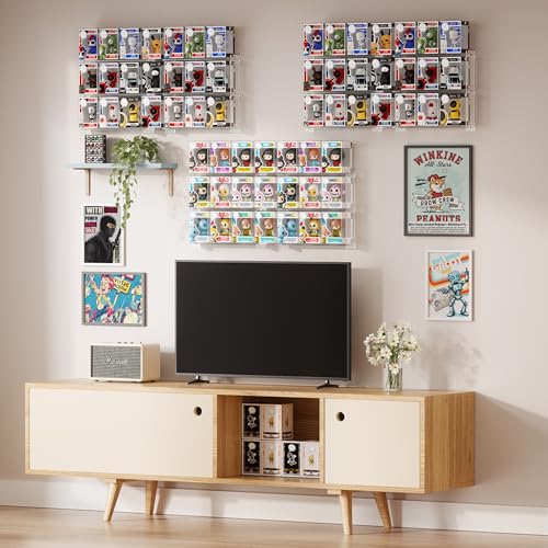 WINKINE Floating Display Shelves Compatible with Funko Pop in Box, Acrylic Shelves for Wall, Clear Figures Display Case for Boxed Characters, Stackable Toy Collectibles Figure Stand, 2 Pack (Clear) - Image 5