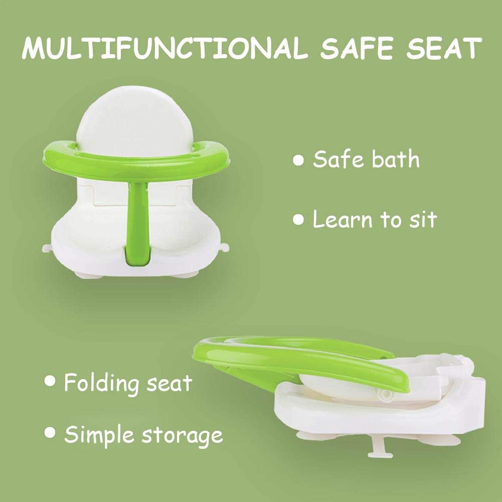 Siège de Bain, siège de Bain pivotant, siège de Bain Pliant, siège de Bain pivotant Orbital pour bébé, siège de Baignoire pour bébé pour Le Bain Assis avec Support de Dossier et ve