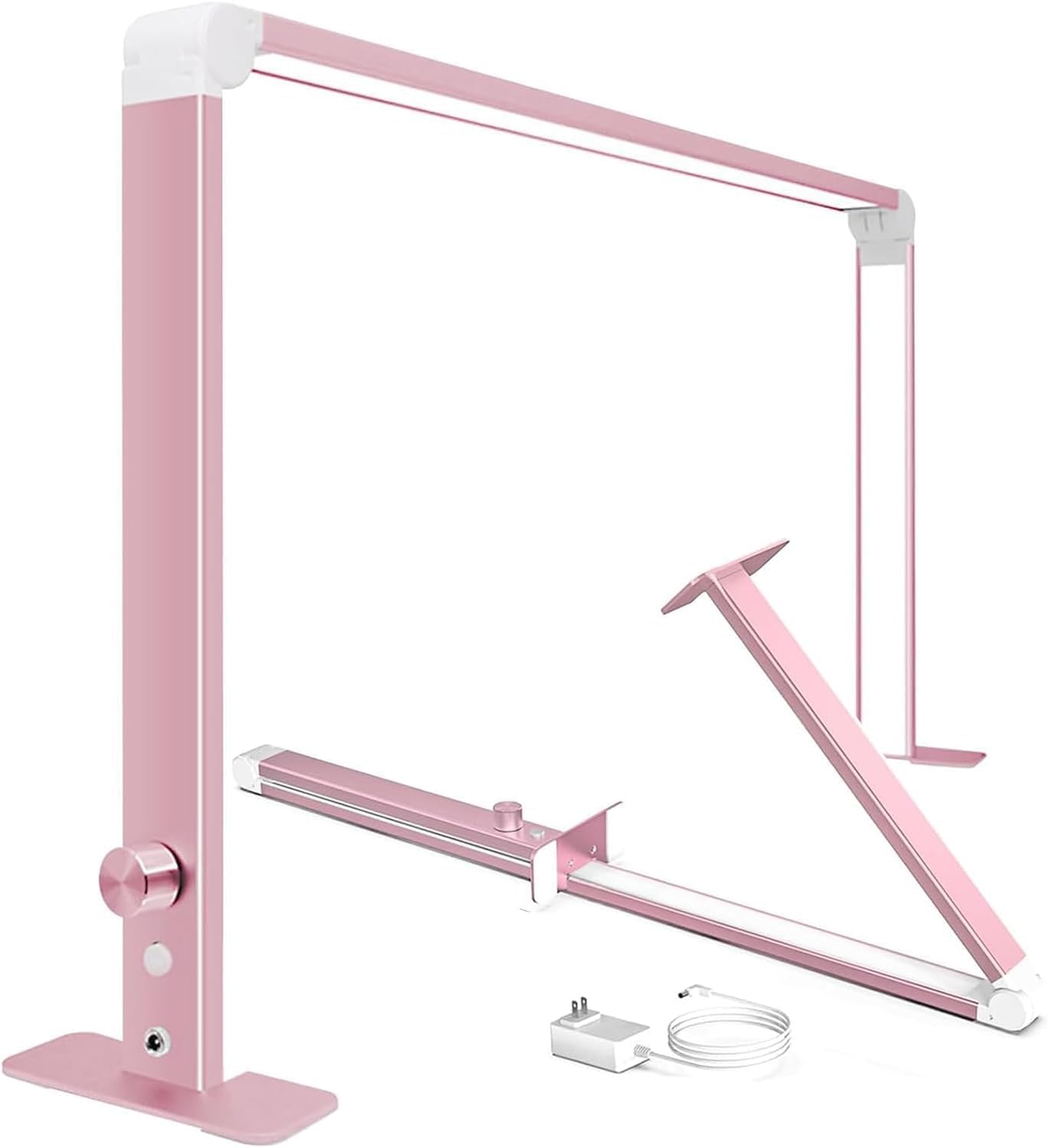 Puppal Nail Tech Lamp for Desk 3 Modes 4000K-6000K Dimmable Foldable 36w Manicure Lamp Desk Light for Nail Tech, Lash Eyelash Extension, Tattoo, Eyebrows (Rose Gold)