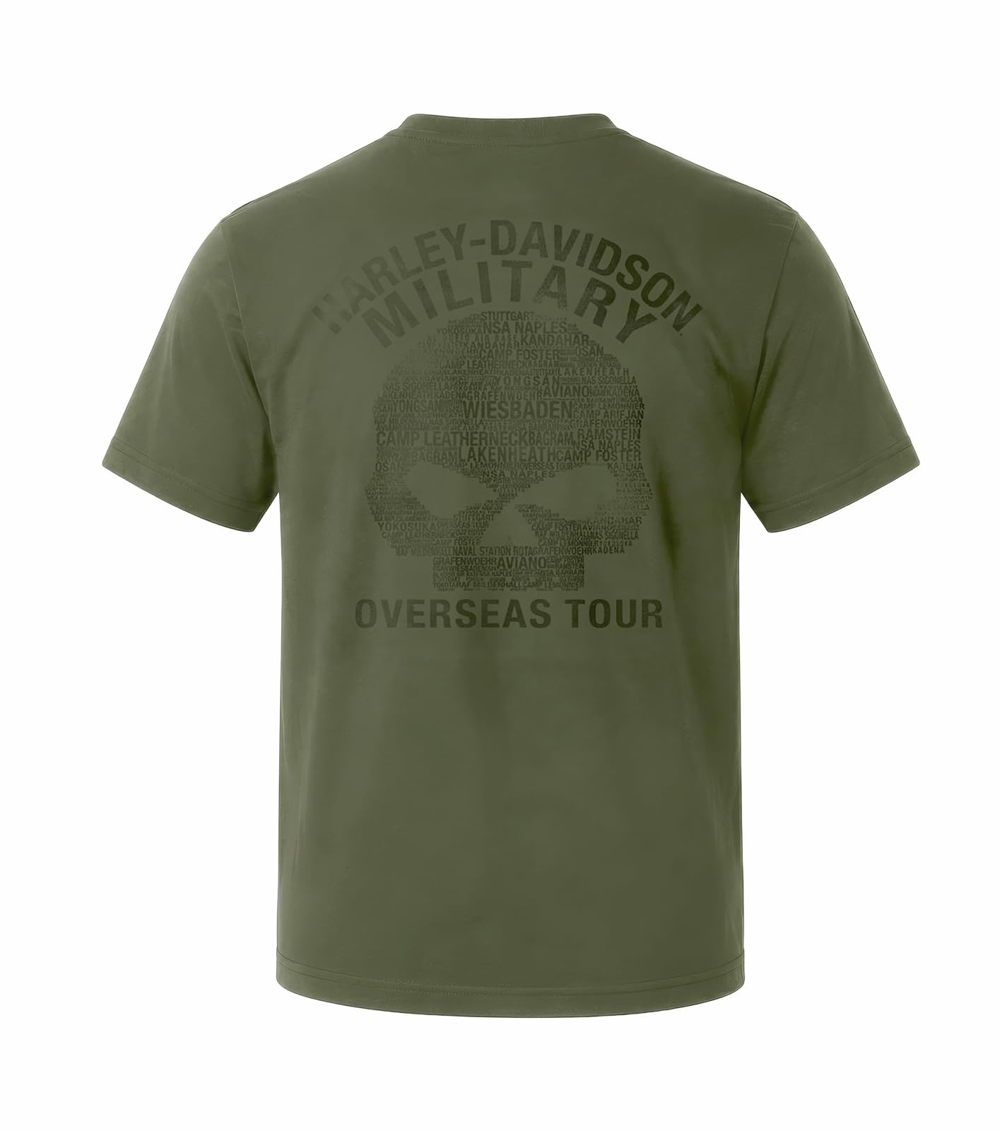 Harley-Davidson Militare, esclusivo Overseas Tour, Military Honor, Maglietta da uomo con licenza Harley