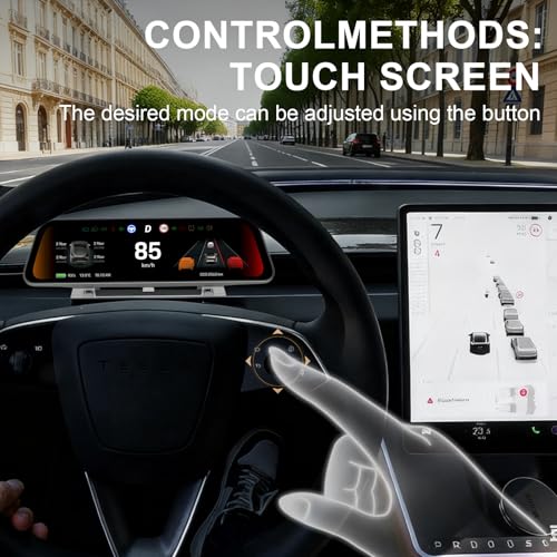 Image of Upgraded 9.66 inch Head Up Display for Tesla Model Y 20-24 & Model 3 17-23