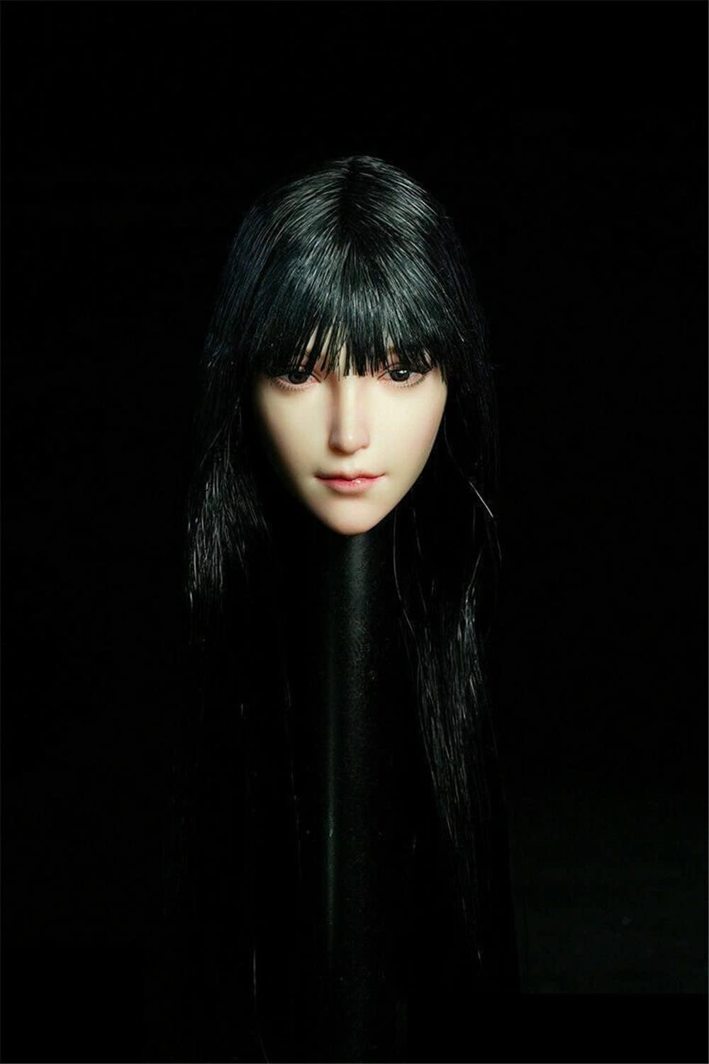 1/6 Scale Female Head Sculpt,Elf Girl Pale Skin Head Carved for 12inch Action Figure Doll Collection (D)