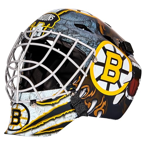 Franklin Sports Boston Bruins NHL Hockey Goalie Face Mask - Goalie Mask for Kids Street Hockey -...