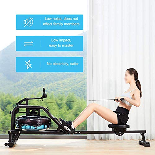 Image of Rowing Machine Aerobic Exercise with LCD Smart Meter Using 2.0T-3.0T Thick Stainless Steel Double Triangle Five-Point Support