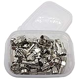 [phalatina] 5C用 接栓 アンテナ 同軸ケーブル用 リング 業務用 プロ 保管に便利なケース付き (030個+ケース付き)