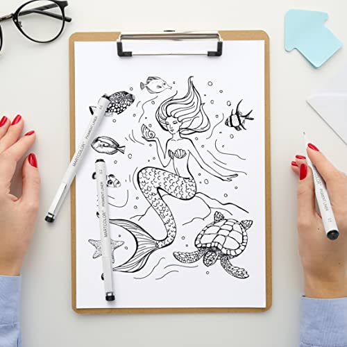 MARTCOLOR-Drawing-Pens-Black-Multiliner-9-Pack-Anime-Pens-Sketch-Pens-Micro-Pen-Drawing-Pens-for-Artists-Fineliner-Pens-Art-Pens-Inking-Pens-Line-Art-Pens-Bible-Journaling-Pens