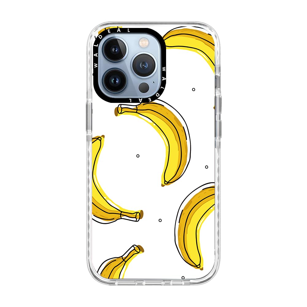 Waldeal Case for iPhone 14 Pro Max Case, Banana Phone Case, Transparent Shockproof Protective TPU Bumper Clear Phone Case Cover Designed for iPhone 14 Pro Max