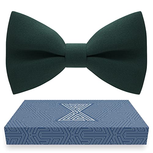 Image of Bow Tie House Mens Bowties Pre-tied Shape Clip on Bowtie Solid Men Formal Wear for kids, baby boys, toddler any age bow ties