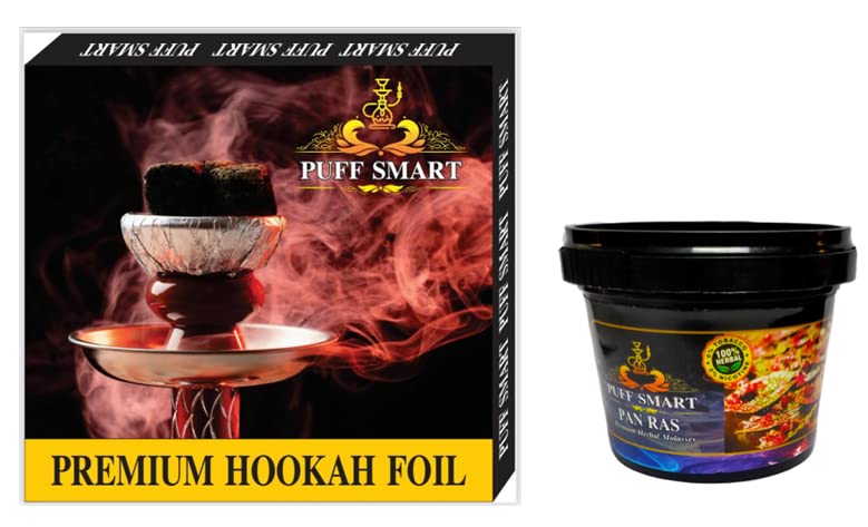 PUFF SMART Premium Herbal Flavor Pan Ras (100G) With PS Foil Paper Combo (100% Tobacco And Nicotine Free)-image-43