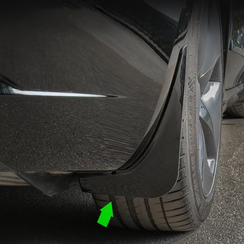 Image of Mud Flaps for Tesla Model 3 2016-2023 Splash Guards Glossy Black Front Rear Fender Protection Mudflaps No Need to Drill Holes (Set of 4, Gloss Black)