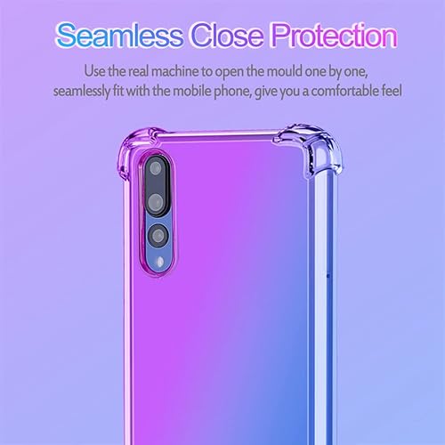 Miniatura 4 de Funda para Huawei P20 Pro, CLT-L09 CLT-L29, funda transparente para teléfono con degradado, delgada, antiarañazos, flexible, funda protectora a