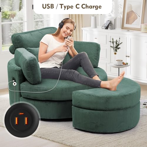 Sillón Plegable Peluche Verde Oliva miniatura 4